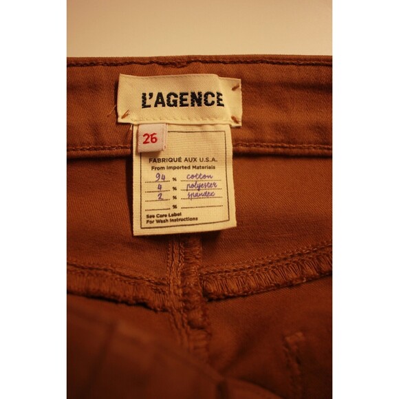 L Agence Women Jeans Brown Denim Skinny Casual Stretch Zip Fly 5 Pockets Size 26 - Picture 4 of 15